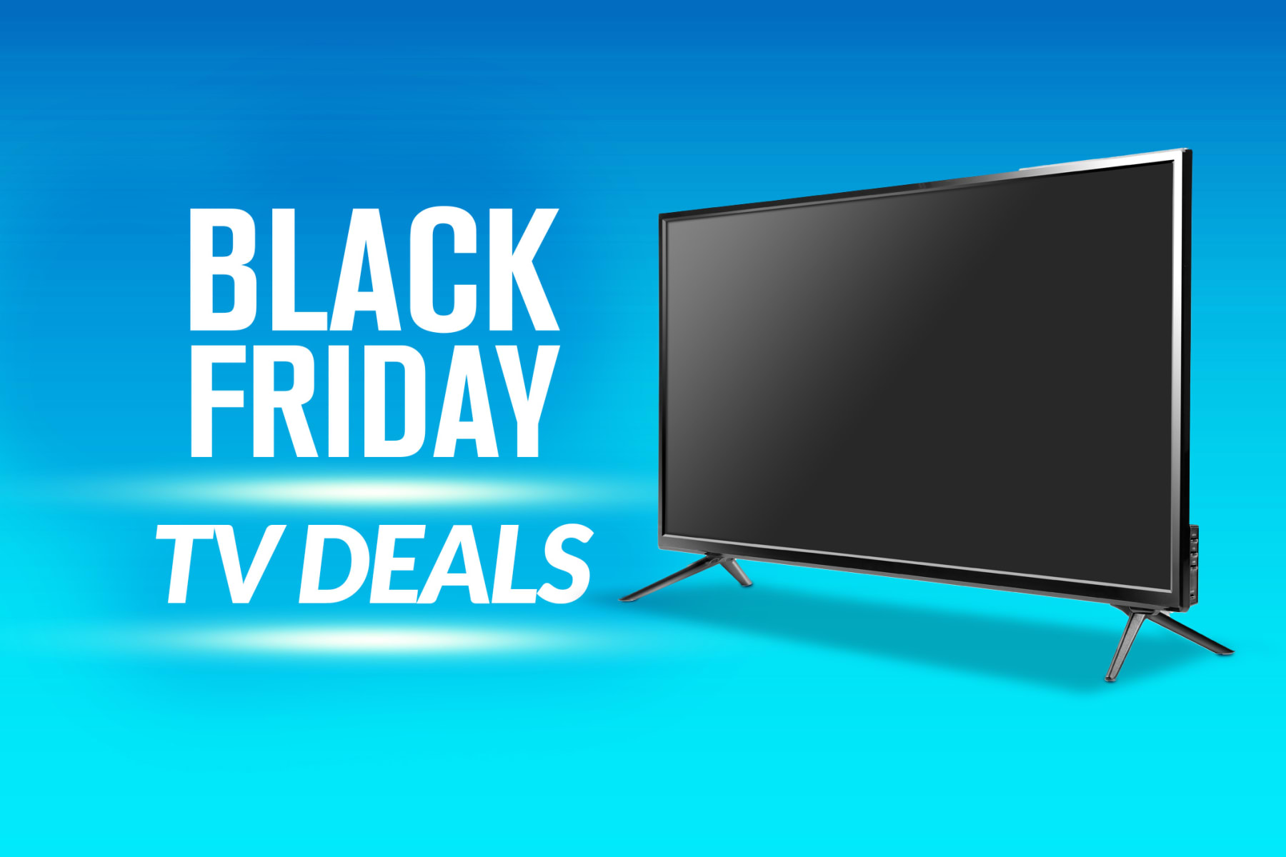 TV sits next to text that reads Black Friday TV deals.