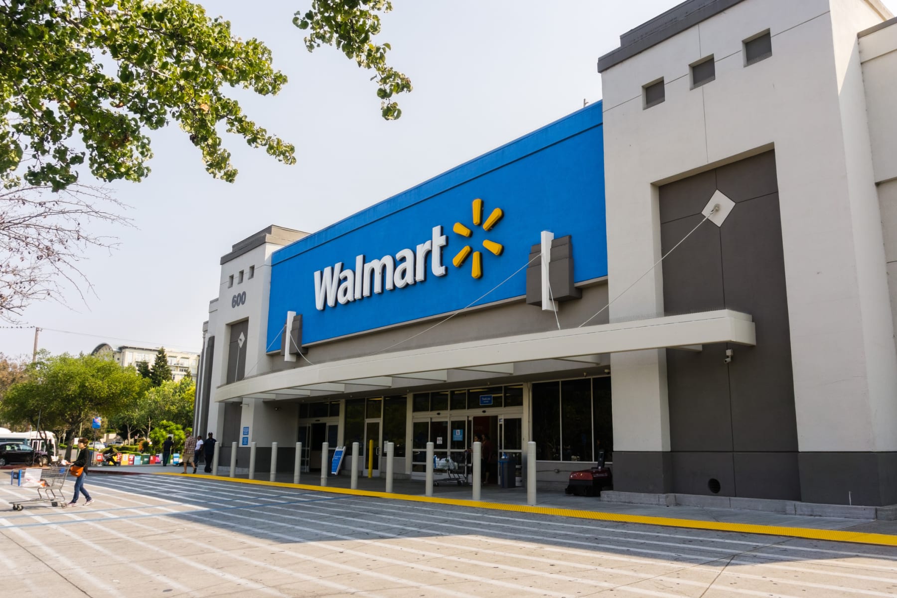 A Walmart store in the daytime