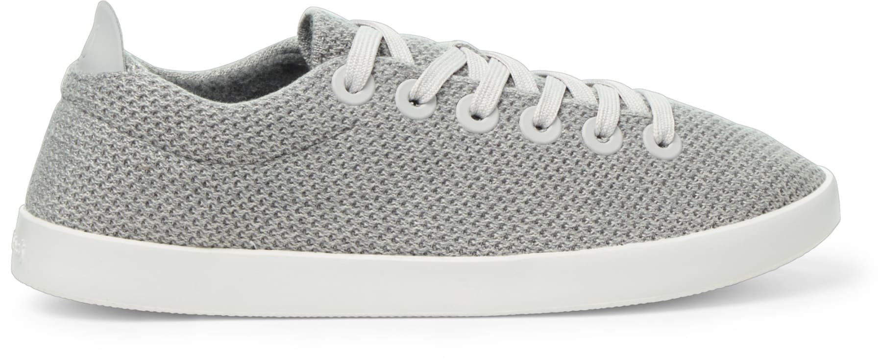 A pair of grey women's sneakers.