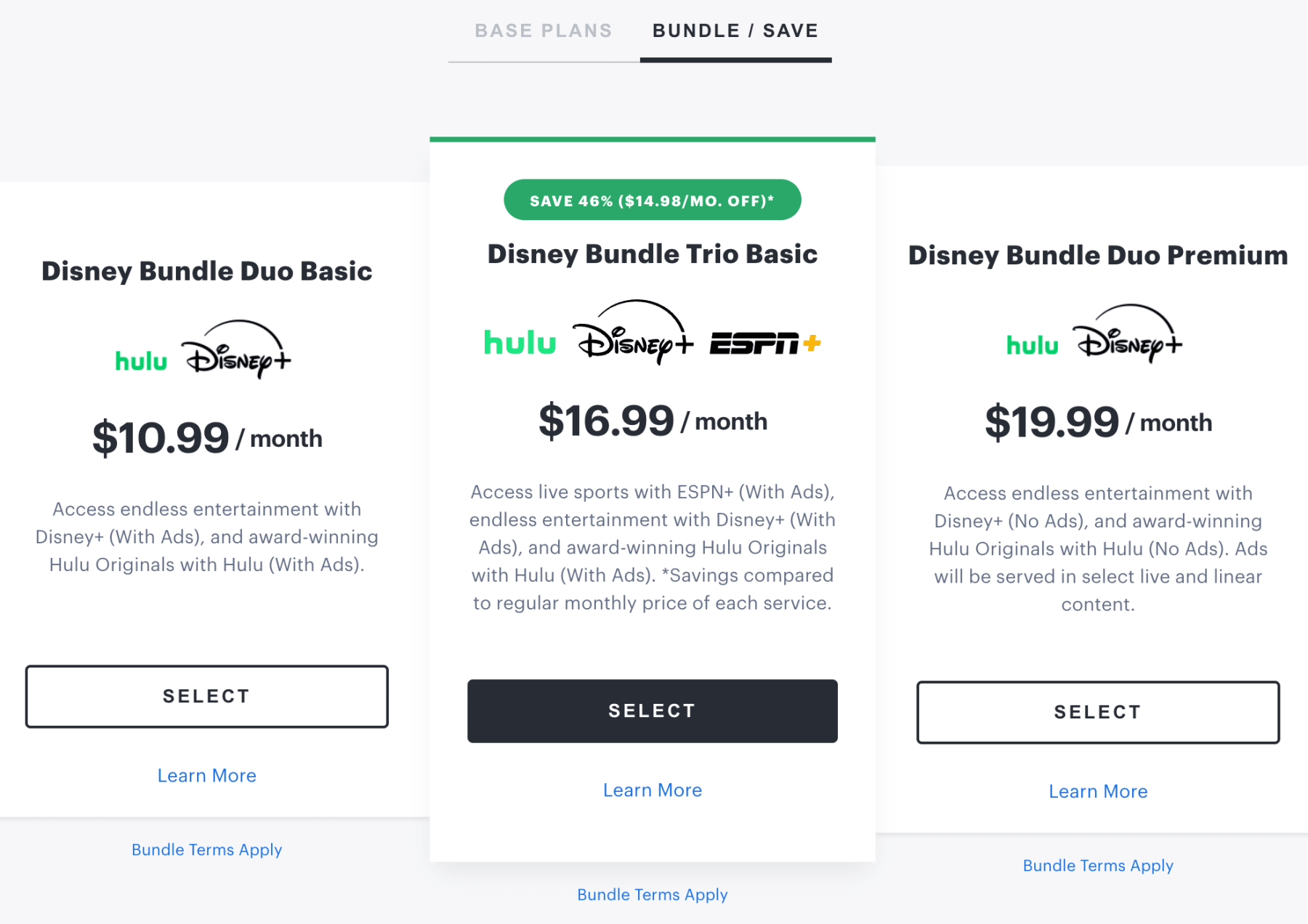 Disney+ bundles on Hulu options