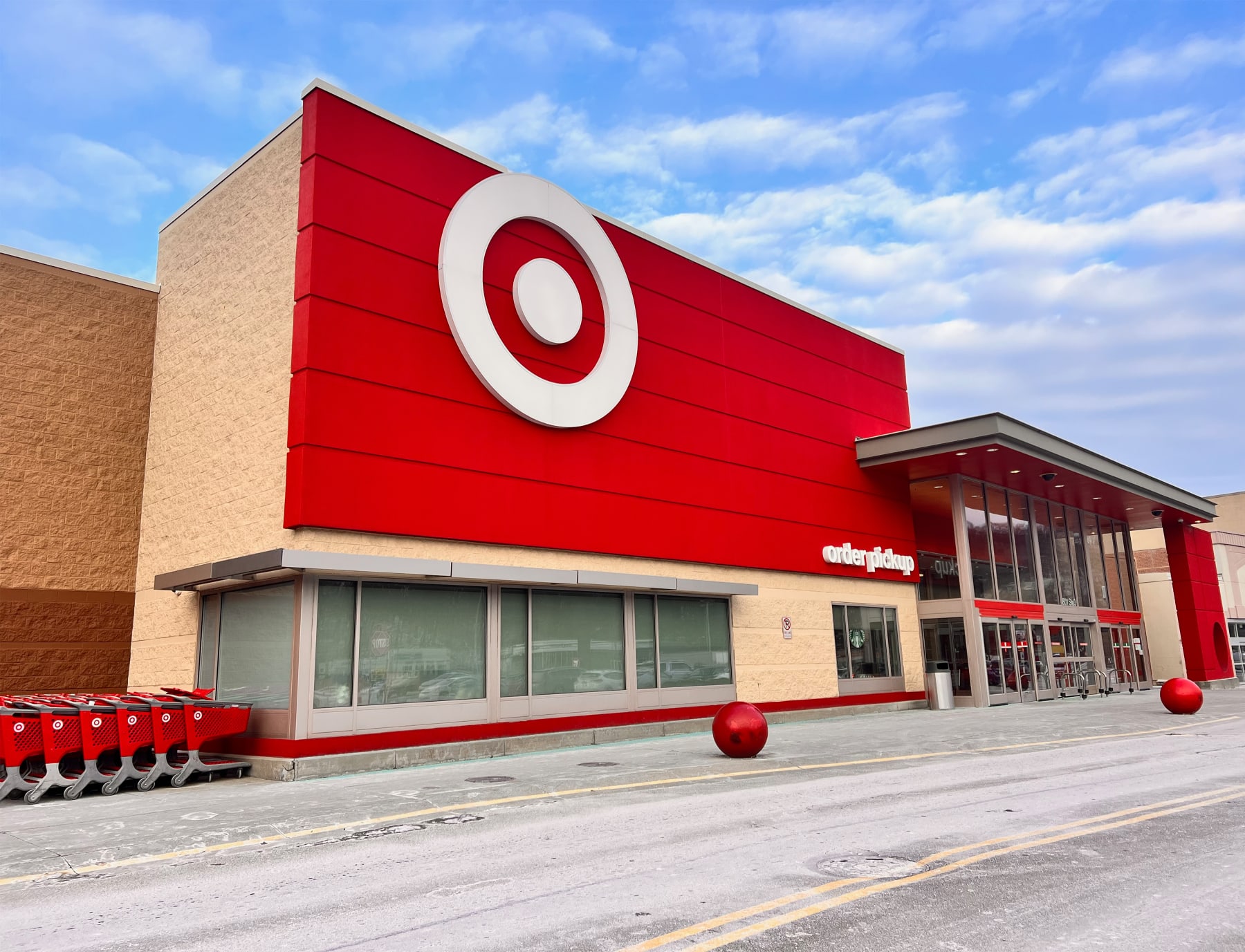 Target retail store with sign.
