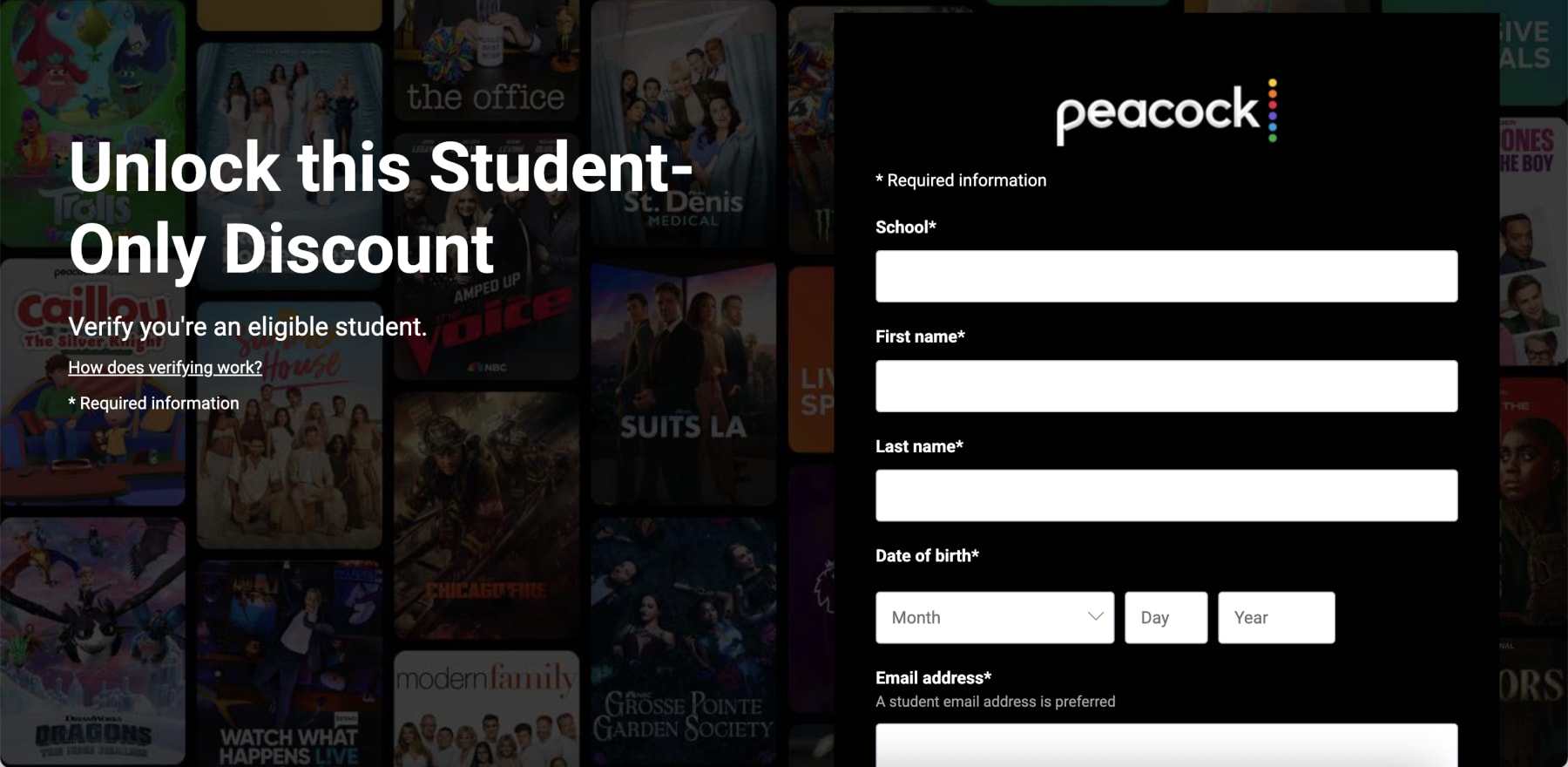 peacock-student-info