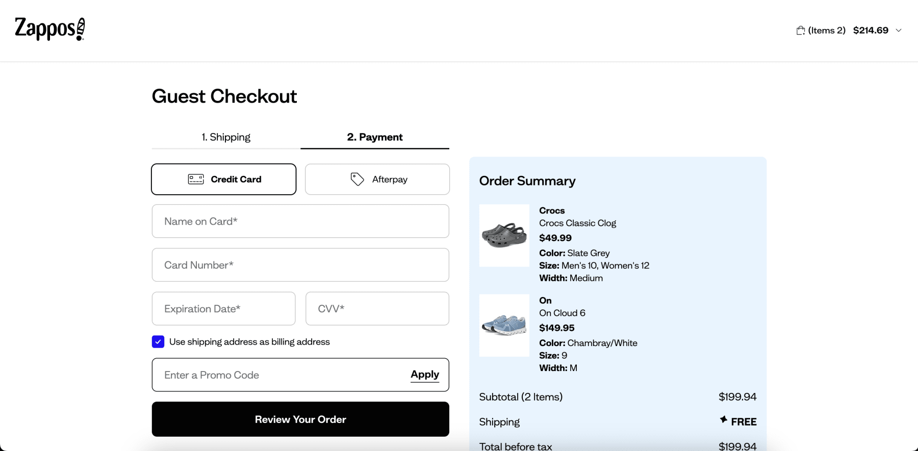 zappos-promo-code-checkout