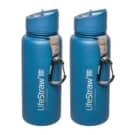 LifeStraw Go 24-oz. Stainless Steel Insulated Water Filter Bottle 2-Pack: $49.99