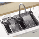 304 Stainless Steel Kitchen Sink with Digital Display: $93.21