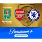 Stream the Carabao Cup Semifinals on Paramount+: Plans from $8.99/mo.