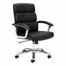 HON Traction Executive Task Chair - Mid Back Leather Computer Chair for Office Desk, Black (VL103) for $246