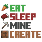 RoomMates Minecraft Eat Sleep Mine Create Decal for $17