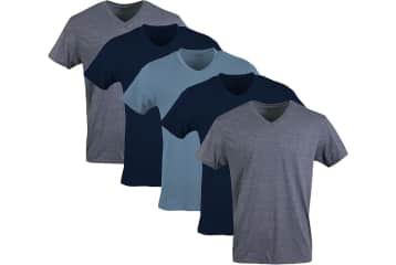 Gildan Men's V-Neck T-Shirt 5-Pack: $15 w/ Prime