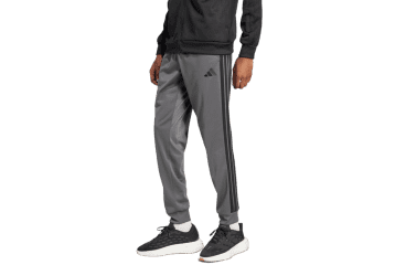 adidas Men's 3-Stripes Tricot Regular Tapered Track Pants: $15