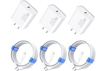 20W USB-C Fast Wall Charger 3-Pack: $5.99