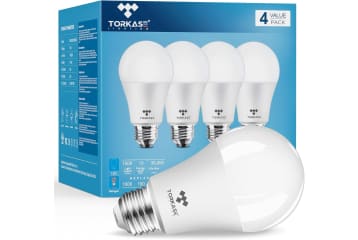 Torkase A19 100W Equivalent LED Bulb 4-Pack: $5