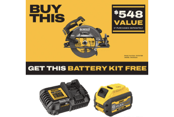 DeWalt Tool Deals at Home Depot: Free battery w/ select purchase