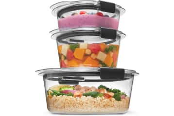 Rubbermaid Brilliance 6-Piece Round Leak Proof Food Storage Containers: $20