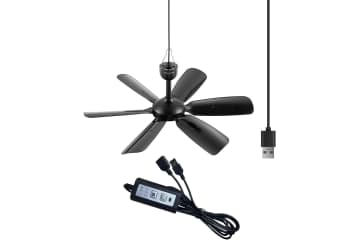 Portable 17.7" USB Hanging Fan with Timer: $8.67