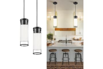 Cylindrical Pendant Light Fixture 2-Pack: $9