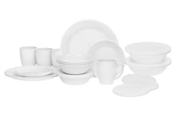 Corelle Livingware Plus Classic 24-Piece Dinnerware Set for ...
