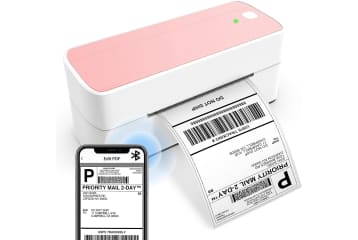 MUNBYN Pink Shipping Label Printer, [Upgraded 2.0] USB Label Printer Maker  for Shipping Packages Labels 4x6 Thermal Printer