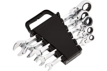 Amazon Basics 5-Piece Flexible Ratcheting Wrench Set: $13