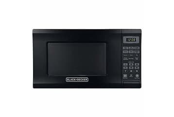 West Bend WBMW71B Microwave Oven 700-Watts Compact with 6 Pre Cooking  Settings, Speed Defrost, Electronic Control Panel and Glass Turntable, Black