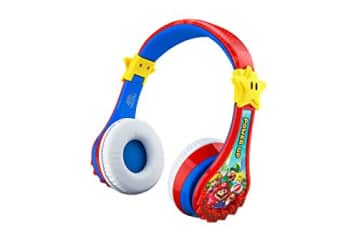 eKids Super Mario Wireless Bluetooth Portable Kids Headphones with