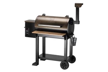 Z Grills 450A Wood Pellet Grill Smoker in Black and Brown