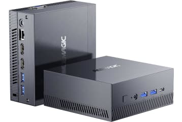 ACEMAGICIAN Mini PC Computer Win 11Pro, Intel 12th Gen N95 (up to 3.4GHz)  12GB LPDDR5 256GB M.2 SSD Desktop Computers， Micro PC Support 4K UHD, Dual