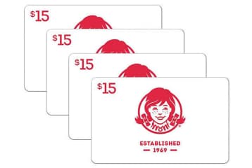 60 Wendy s Gift Card for 48 for members