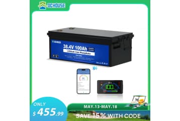 DC House 36V 100Ah Golf Cart Battery w/ Bluetooth for $456