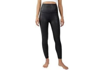 90 Degree By Reflex Performance Activewear - Printed Yoga Leggings -  Straight Grain Black - Small for $15 - AW77696
