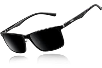 BIRCEN Mens Polarized Sunglasses UV-Protection: Carbon Fiber Sport