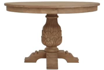 Kingsley sandblasted top white dining table
