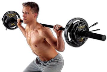 Gold's gym 110 2025 lb olympic weight set