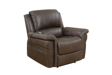 Home Meridian Knowles Fabric Heat and Massage Power Recliner for