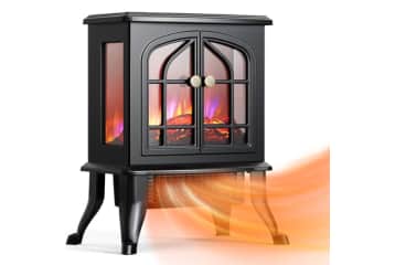 Costway 4 Blades Fireplace Stove Fan Fuel Saving Heat Powered Wood Burner Eco USB