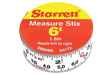 Starrett 12 Ft. SAE Steel Self Adhesive Measuring Tape (Right-to