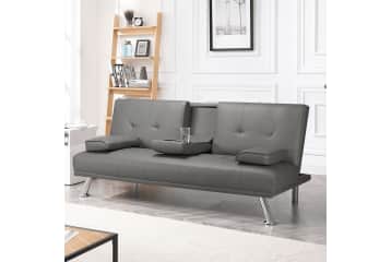 Luxurygoods modern pu leather futon lounger sleeper new arrivals