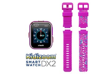 Vtech kidizoom smartwatch dx2 special edition floral birds with bonus vivid violet wristband top