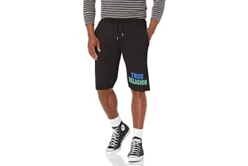 True Religion Men s Coaster Classic Jogger Shorts Jet Black for 24 106882