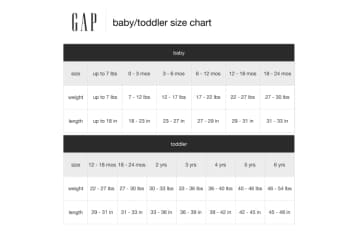Gap kids sock sizes discount