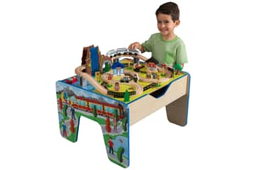 Rapid waterfall train shop set and table