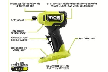 18V ONE+ HP Brushless 4-1/2 Angle - RYOBI Tools