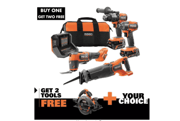 RIGID 18V Cordless 4 Tool Combo Kit for 399 2 free tools R9225
