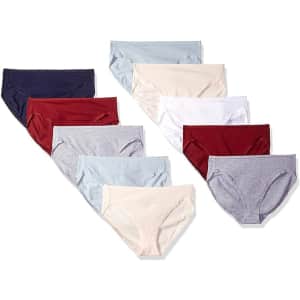 Amazon Essentials Women's Cotton Briefs 10-Pack: $8.49