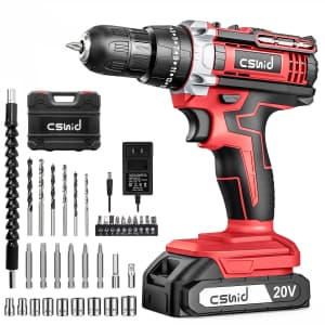 20V Cordless Power Drill w/ 34-Piece Set: $30 20V Cordless Power Drill w/ 34-Piece Set: $30