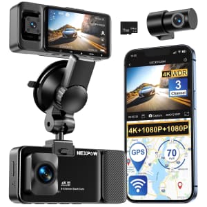Nexpow K02 3-Channel 5G WiFi 4K+1080p+1080p Triple Dash Cam: $63.99 Nexpow K02 3-Channel 5G WiFi 4K+1080p+1080p Triple Dash Cam: $63.99