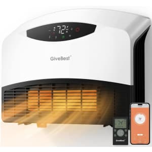 GiveBest Smart Electric Wall Heater w/ WiFi and Remote: $90.24