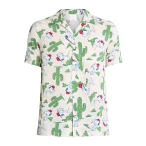 Peanuts Men's Spike Snoopy Desert Hawaiian Shirt: $13.28