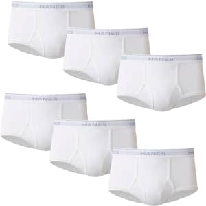 Hanes Men's Cotton Briefs 6-Pack: $7.30