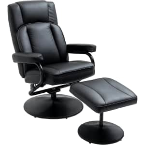 Homcom Swivel Recliner with Ottoman: $176